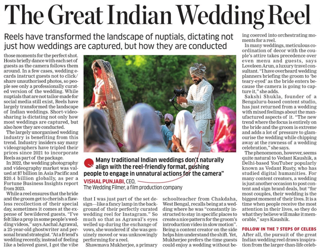 Instagram Reels: Revolutionizing Indian Weddings And Reshaping The Industry The Economic Times
